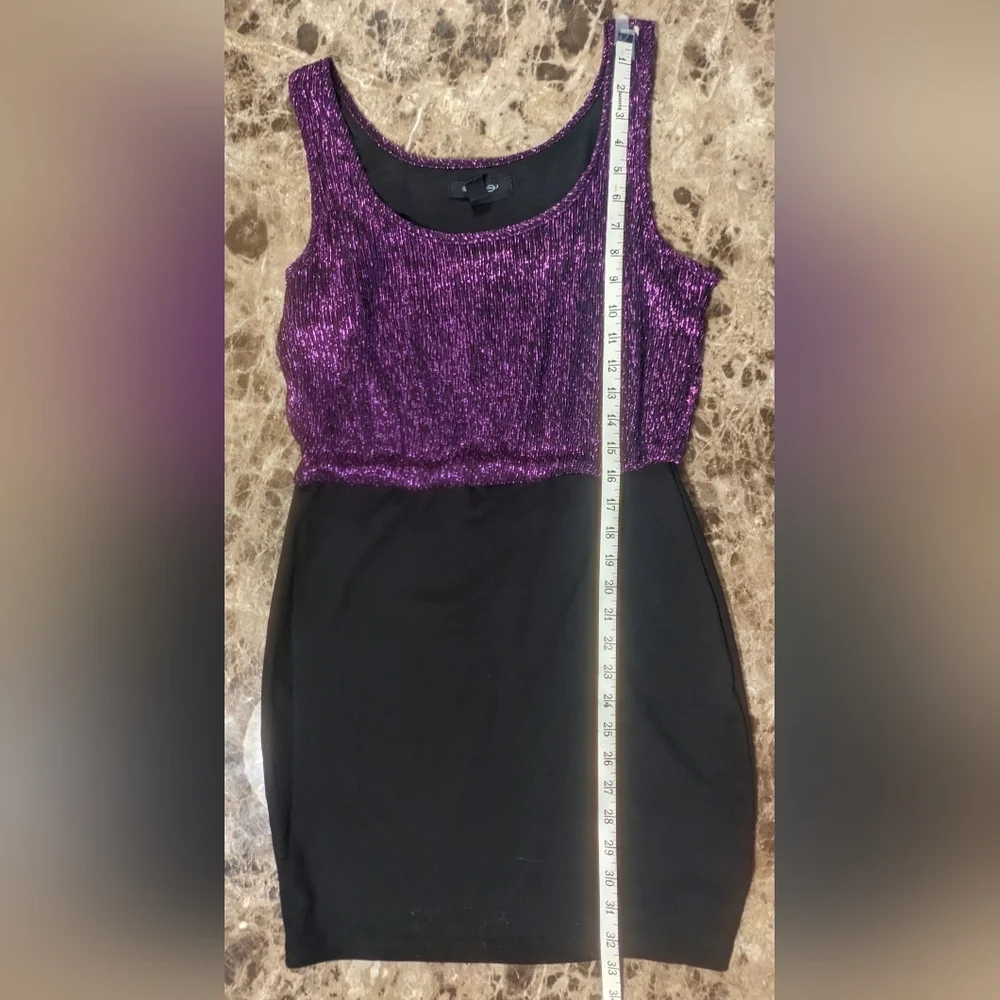 Forever 21 Dress Black and Purple  Cocktail Dress - Picture 5 of 7